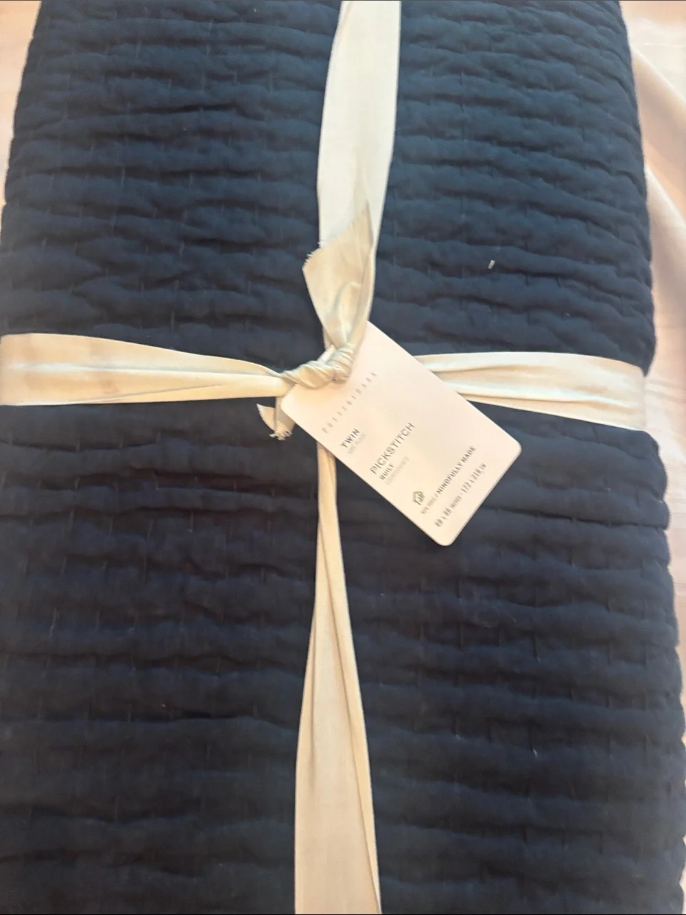 Pottery Barn Navy Quilted Bedspread - Deep Navy Home Bedding